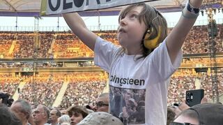 Samuel Bieber beim Konzert von Bruce Springsteen in Frankfurt.