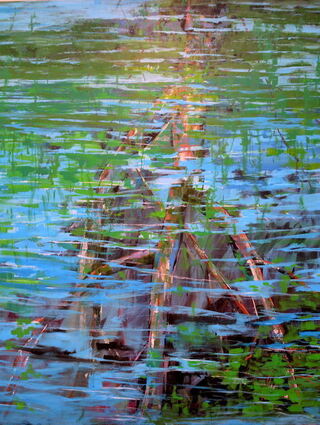 "Spiegelung" Acryl auf Leinwand.