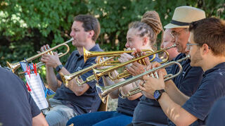 „We love Blasmusik“ - generationsübergreifend und vielfältig; hier Musiker der Musikverein-Stadtkapelle Walldorf.
