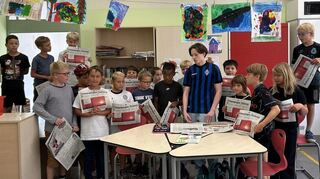 Schülerpraktikant Till Gauglitz hat inzwischen auch schon viele Einblicke ins Zeitungsmachen gewonnen, die er gern an die Grundschüler der Rohrhofschule weitergibt.