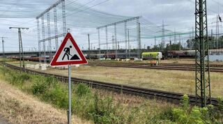 Eine große Baustelle am Mannheimer Rangierbahnhof.