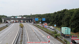 Bereits Mitte Juli war die A6 wegen Bauarbeiten gesperrt.