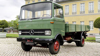 Mercedes-Benz LP 608 mit der Fahrgestellnummer 71, einer der ersten Lkw, die im Werk Wörth gefertigt wurden und heute Teil der Sammlung von Mercedes-Benz Trucks Classic.