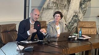 Eppelheims Bürgermeister Matthias Kutsch und Kristina Oldenburg waren von den Ergebnisse des Bürgerforums begeistert.