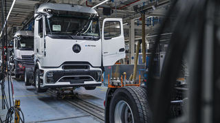 Blick in die Produktion des eActros 600 in Wörth. Dort werden auch Komponenten aus dem Mannheimer Werk verbaut.