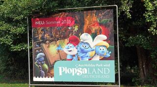 Die Werbung für den neuen Namen Plopsaland läuft immer noch auf Hochtouren.
