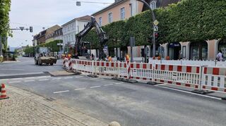 Die Baustelle in der Herzogstraße.