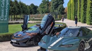Die Autohäuser Elfino und Dörr Group präsentieren auf der 21. ASC-Classic-Gala Schwetzingen moderne Hypercars.