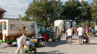 Bei besten Sommerwetter lockte das Hoggemer Siedlerfest zahlreiche Gäste auf den Gemüsehof der Familie Schmitt.