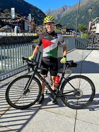 Andris Rodewald von der ASG Hockenheim kurz vor dem Start beim Ötztaler Radmarathon.