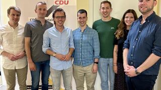 Der JU-Vorstand besteht aus Lance Neidig, Sascha Dobelmann, Nils Melkus, Ruben Meenenga, Lukas Schubkegel, Luisa Rudnik und Matthias Stotko.