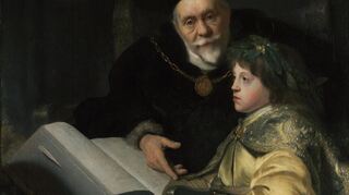 Der Ausschnitt aus dem Gemälde von Jan Lievens zeigt Prinz Karl Ludwig (re.), den späteren Pfalzgrafen und Kurfürsten Karl I. Ludwig. mit seinem Lehrer Volrad von Plessen.