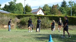 Ab auf die Besen: Beim magischen Sport Quidditch traten die Hausmannschaften ganz im Stil von Harry Potter gegeneinander an.