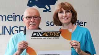 Winfried Vetter und Claudia Butz organisieren das Sportfest des TBG Reilingen.