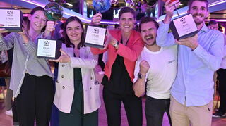 Die jeweils Erstplatzierten (von links): Lucia Obert, Helena Most, Henrike Wonneberger, Jascha Quintern und Tim Glockner.