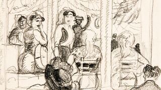 "Café-Konzert" von Rudolf Großmann ist nach 1905 entstanden und stammt aus einer Privatsammlung.
