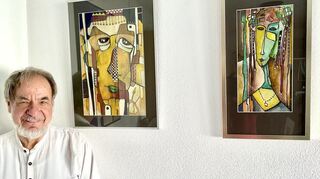 Ernst Kaeshammer in seinem Atelier.