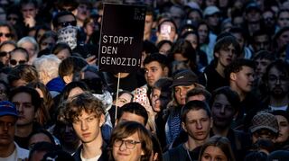 Demonstranten sprechen von einem «Genozid» an den Palästinensern, was die israelische Regierung strikt bestreitet.