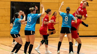 Saskia Zachert (32) schafft es mit ihrer enormen Sprungkraft immer wieder, die gegnerische Mannschaft zu überwinden