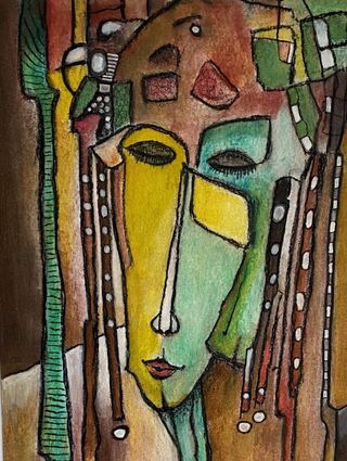 "Das Mädchen mit den Dreads" heißt dieses Werk von Ernst Kaeshammer.
