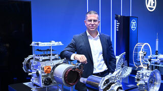 Mathias Miedreich ist der neue Vorstandschef des Autozulieferers ZF mit Sitz in Friedrichshafen. Das Bild zeigt ihn auf der Automobilmesse IAA in München am ZF-Stand.