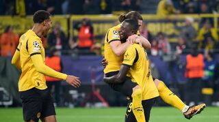 Sabitzer (Mitte) und Guirassy sorgten im Verbund für die Vorentscheidung und das 3:1.