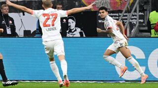 Bayerns Luis Díaz war mit zwei Toren und einer Vorlage Matchwinner in Frankfurt.