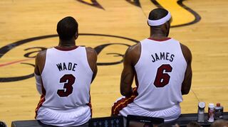 Wade und James gewannen mit Miami gemeinsam zwei Titel.