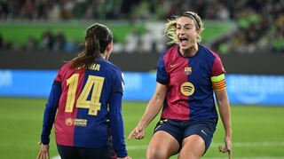 Die vielfach ausgezeichneten Aitana Bonmatí und Alexia Putellas jubeln auch gegen den FC Bayern (Archivbild)