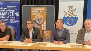 Markus Liu-Wallenwein (v. l.), Oliver Engert, Simon Abraham und Jens Rückert freuen sich auf den gemeinsam organisierten Schwetzinger Herbst.