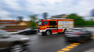 Der Rüstwagen der Feuerwehr ist vor allem für technische Hilfeleistungen im Stadtgebiet und auf der Autobahn im Einsatz.