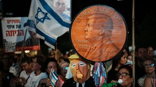 Bei der Kundgebung in Tel Aviv waren «Danke Trump»-Sprechchöre zu hören.