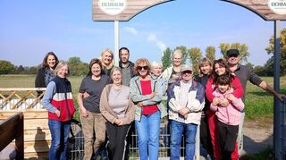 Strahlende Gesichter nach der dreistündigen Sammelaktion. Beim Verein der Hundefreunde Rohrhof durften sich die Teilnehmer stärken.