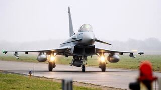 Deutsche Eurofighter sollen von Polen aus zum Schutz der Nato-Ostflanke beitragen. (Archivbild)