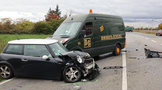 Frontalzusammenstoß auf der B535 bei Heidelberg