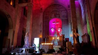 Erstmals bei der Hockenheimer Nacht der Musik dabei: Die katholische Kirche St. Georg, hier mit Claude Schmidt.