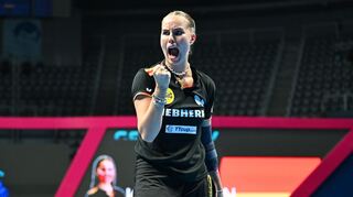 Annett Kaufmann jubelt im EM-Finale.