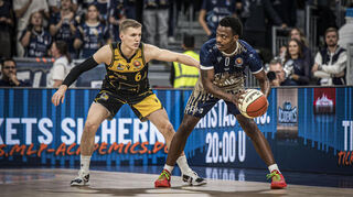 DJ Horne war im BBL Pokal auch von den Riesen Ludwigsburg kaum zu stoppen. Jetzt spielen die Heidelberg Academics in der Champions League gegen Warschau.