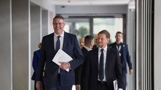 Der Vorsitzende der Ministerpräsidentenkonferenz Alexander Schweitzer (SPD) und sein Vize, Michael Kretschmer (CDU) sehen sich als «Möglichmacher».