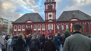 Demonstration gegen Stadtbild-Aussage in Mannheim.