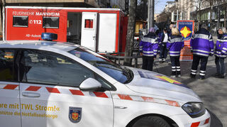 Die Seelsorge am Plankenkopf am Tag nach der Amokfahrt in Mannheim.