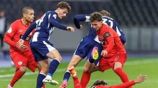 Hertha BSC setzte sich gegen die SV Elversberg im DFB-Pokal durch.