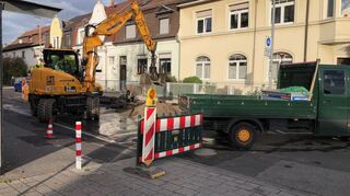 In der Moltkestraße in Schwetzingen gibt es kein Durchkommen.