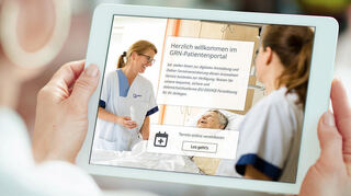 Die Startseite des neuen GRN-Patientenportals.