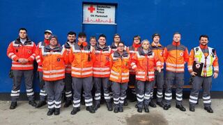 Bereit für den Einsatz beim SV-Waldhof: Das Team vom DRK Plankstadt.