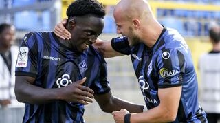 Feiern am liebsten gemeinsam: Kennedy Okpala (links) und Felix Lohkemper, Mannheims erfolgreichste Torproduzenten.