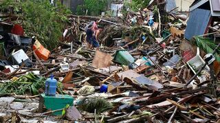 Der Taifun hatte mit heftigen Böen gewütet.