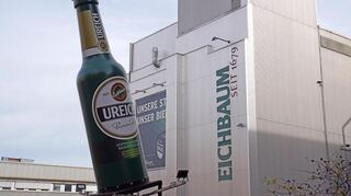 Blick auf das Eichbaum-Werk in Mannheim.