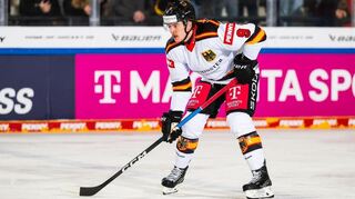 Leon Gawanke zählt beim Deutschland Cup zu den Leistungsträgern. Bei den Olympischen Spielen wäre der Verteidiger der Adler Mannheim das auch gerne.