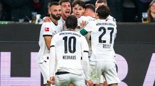 Freude nach dem Gladbacher Führungstreffer.